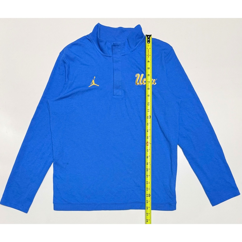 Jordan UCLA Bruins Mens Medium Blue Longโ Sleeve Snap Mock Neck Training Top
